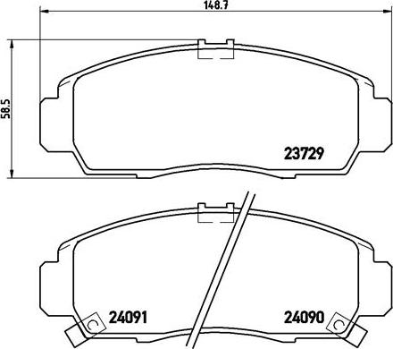 Brembo P 28 034X - Juego de pastillas de freno parts5.com