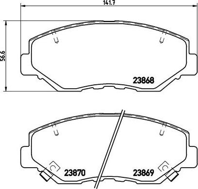 Brembo P 28 035X - Fékbetétkészlet, tárcsafék parts5.com