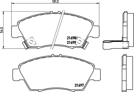 Brembo P 28 024 - Juego de pastillas de freno parts5.com