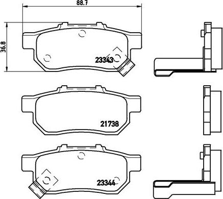 Brembo P 28 025 - Set placute frana,frana disc parts5.com