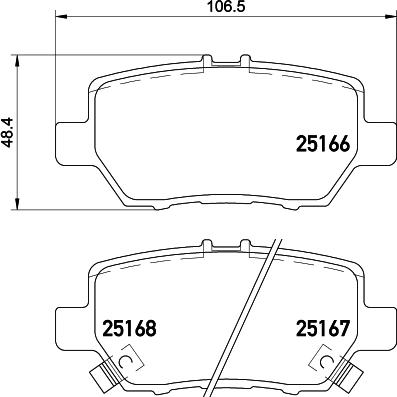 Brembo P 28 078 - Σετ τακάκια, δισκόφρενα parts5.com