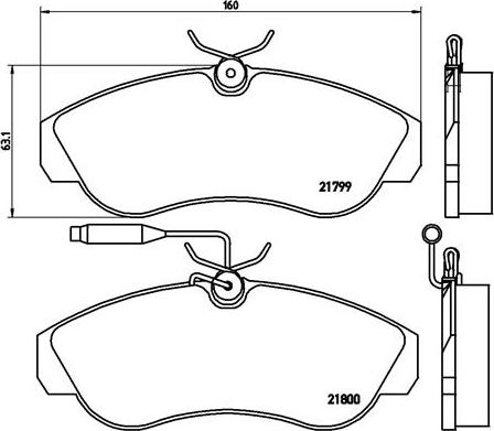 Brembo P 23 069 - Sada brzdových platničiek kotúčovej brzdy parts5.com