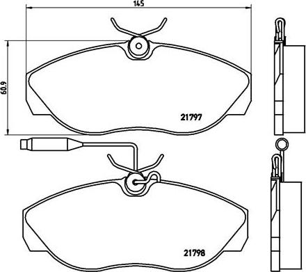 Brembo P 23 068 - Sada brzdových platničiek kotúčovej brzdy parts5.com