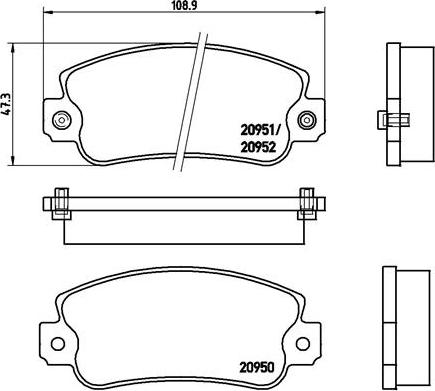 Brembo P 23 013 - Juego de pastillas de freno parts5.com