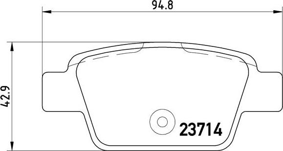 Brembo P 23 080 - Brake Pad Set, disc brake parts5.com