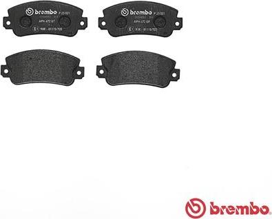 Brembo P 23 021 - Set placute frana,frana disc parts5.com