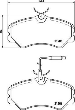 Brembo P 23 023 - Juego de pastillas de freno parts5.com