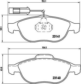 Brembo P 23 075 - Juego de pastillas de freno parts5.com