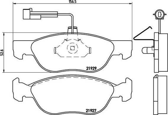 Brembo P 23 071 - Juego de pastillas de freno parts5.com