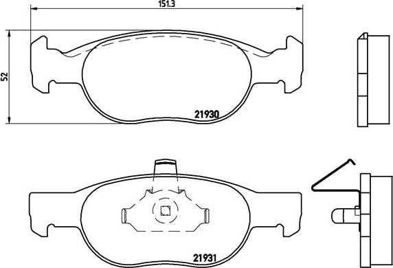 Brembo P 23 073 - Juego de pastillas de freno parts5.com