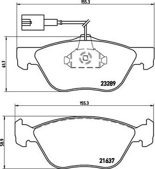 Brembo P 23 077X - Juego de pastillas de freno parts5.com