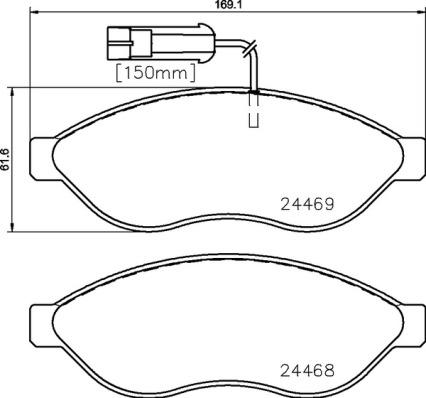 Brembo P 23 144 - Σετ τακάκια, δισκόφρενα parts5.com