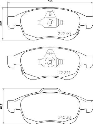 Brembo P 23 165X - Set placute frana,frana disc parts5.com