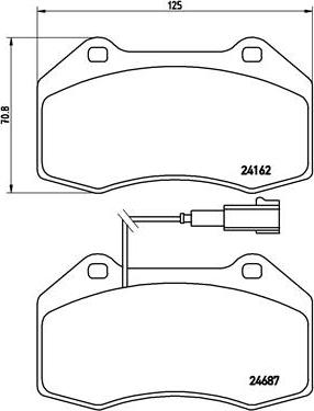 Brembo P 23 117X - Komplet kočnih obloga, disk kočnica parts5.com