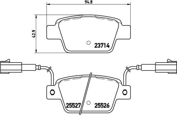 Brembo P 23 135 - Set placute frana,frana disc parts5.com