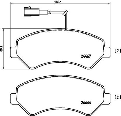 Brembo P 23 136 - Set placute frana,frana disc parts5.com