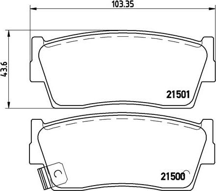 Brembo P 79 006 - Komplet kočnih obloga, disk kočnica parts5.com