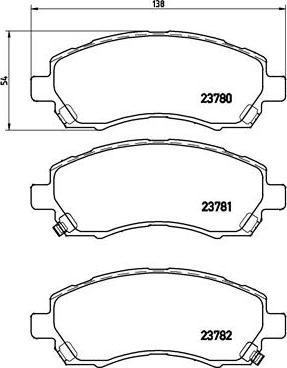 Brembo P 78 009 - Set placute frana,frana disc parts5.com