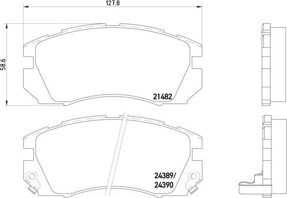 Brembo P 78 007 - Σετ τακάκια, δισκόφρενα parts5.com