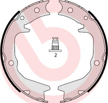 Brembo S 54 519 - Juego de zapatas de frenos, freno de estacionamiento parts5.com