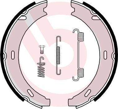 Brembo S 50 502 - Brake Shoe Set, parking brake parts5.com