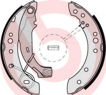 Brembo S 61 526 - Комплект тормозных колодок, барабанные parts5.com