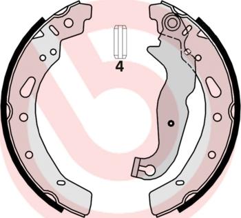 Brembo S 24 540 - Juego de zapatas de frenos parts5.com