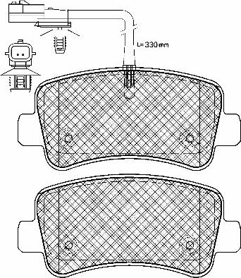 Holden 95 521 679 - Komplet pločica, disk-kočnica parts5.com