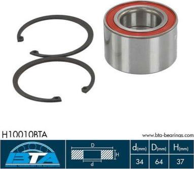 BTA H10010BTA - Σετ ρουλεμάν τροχών parts5.com