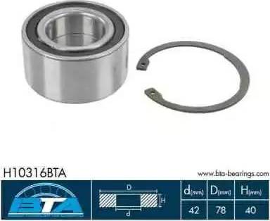 BTA H10316BTA - Kerékcsapágy készlet parts5.com