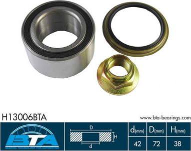 BTA H13006BTA - Zestaw łożysk koła parts5.com