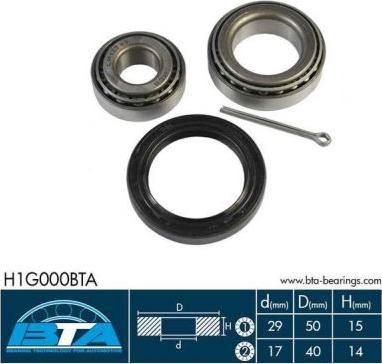 BTA H1G000BTA - Σετ ρουλεμάν τροχών parts5.com