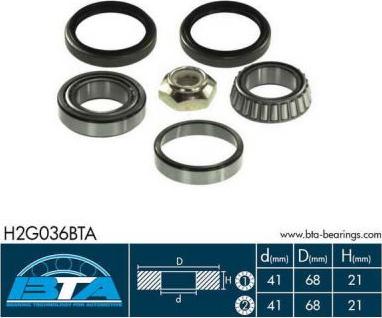 BTA H2G036BTA - Wheel hub, bearing Kit parts5.com