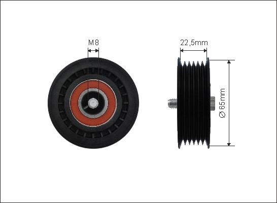 Caffaro 457-99 - Паразитна / водеща ролка, пистов ремък parts5.com