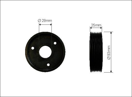 Caffaro 400-00 - Kayış kasnağı, servo pompa parts5.com