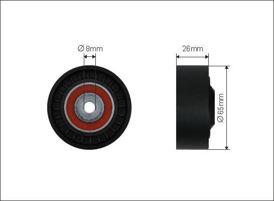 Caffaro 424-22 - Umlenk / Führungsrolle, Keilrippenriemen parts5.com