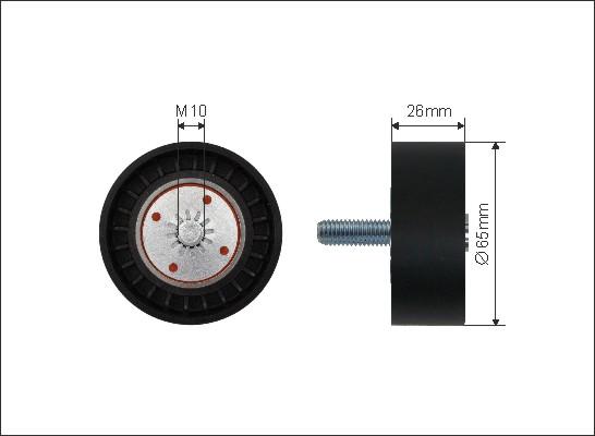 Caffaro 425-26 - Polea inversión / guía, correa distribución parts5.com