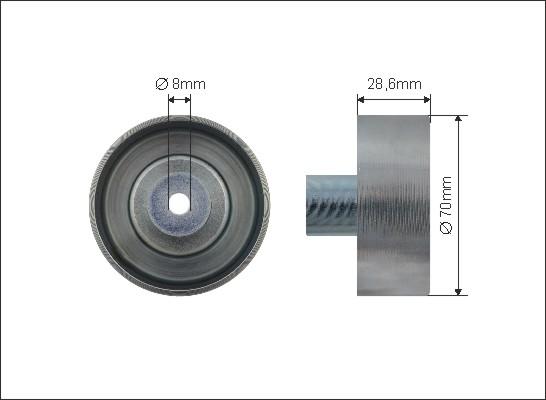 Caffaro 500490 - Poulie renvoi / transmission, courroie trapézoïdale à nervures parts5.com