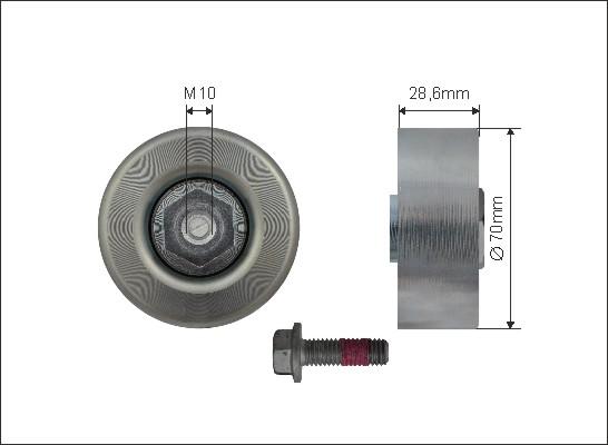 Caffaro 500491 - Poulie renvoi / transmission, courroie trapézoïdale à nervures parts5.com