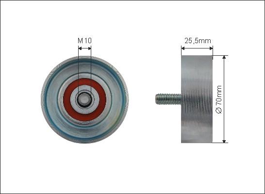 Caffaro 500451 - Vratná / vodiaca kladka rebrovaného klinového remeňa parts5.com