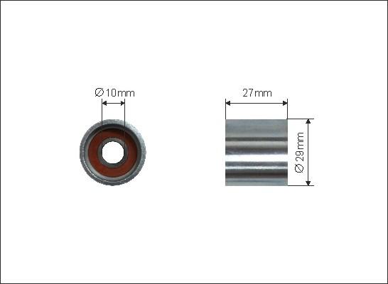 Caffaro 500417 - Usmeravajući / vodeći točkić, klinasti rebrasti kaiš parts5.com