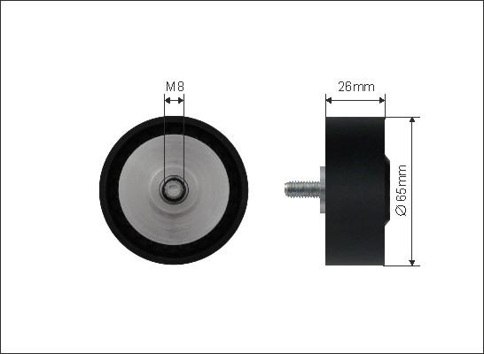 Caffaro 500542 - Rola ghidare / conducere, curea transmisie parts5.com