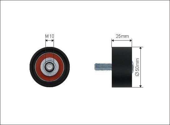 Caffaro 500565 - Ohjainrulla, moniurahihna parts5.com