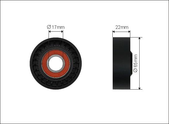 Caffaro 500504 - Паразитна / водеща ролка, пистов ремък parts5.com