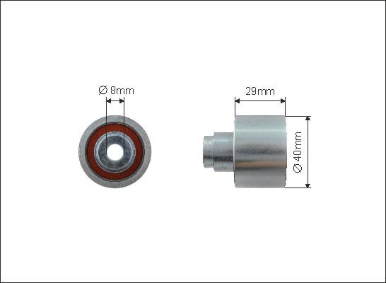 Caffaro 500092 - Направляющий ролик, зубчатый ремень parts5.com