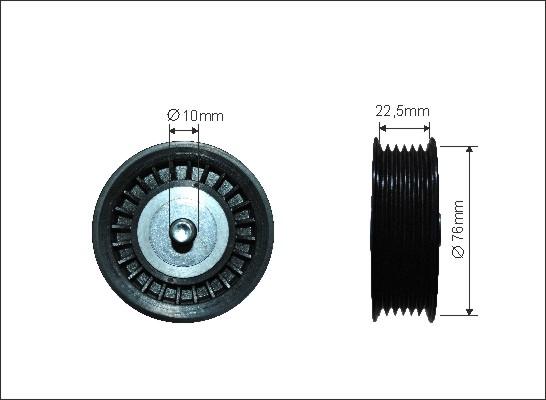 Caffaro 500080 - Направляющий ролик, поликлиновый ремень parts5.com