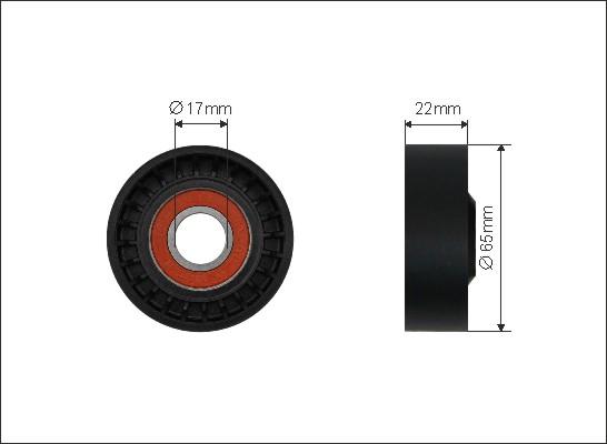 Caffaro 500081 - Ohjainrulla, moniurahihna parts5.com