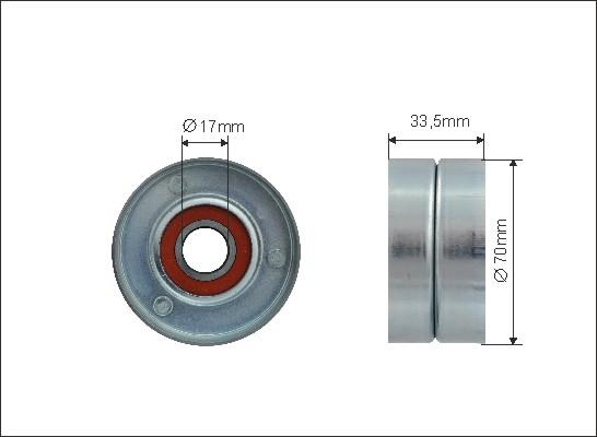 Caffaro 500083 - Τροχαλία παρέκκλισης, ιμάντας poly-V parts5.com