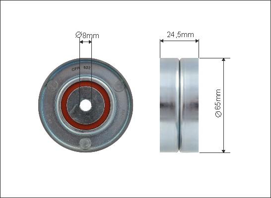 Caffaro 500113 - Deflection / Guide Pulley, v-ribbed belt parts5.com