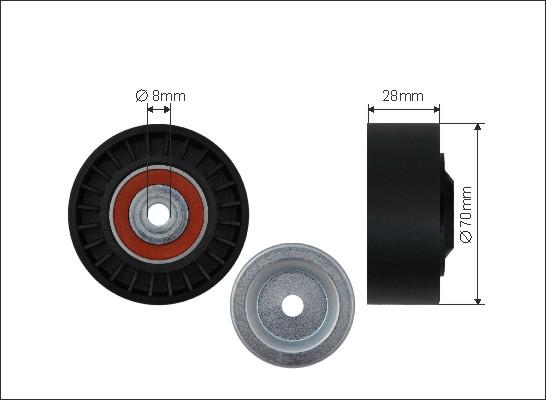 Caffaro 500112 - Preusmerjevalni valj / vodilni valj, rebrasti jermen parts5.com